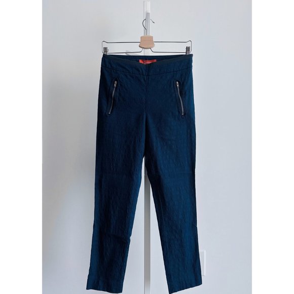 Anthropologie Cartonnier High-Rise Charlie Trousers in Navy - Size 4 - Picture 2 of 6